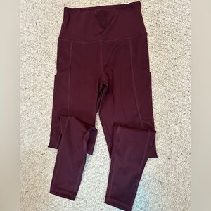 American Eagle Outfitters Maroon Pocket Leggings
